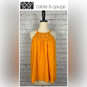 NWT cable & gauge macrame tank size Large